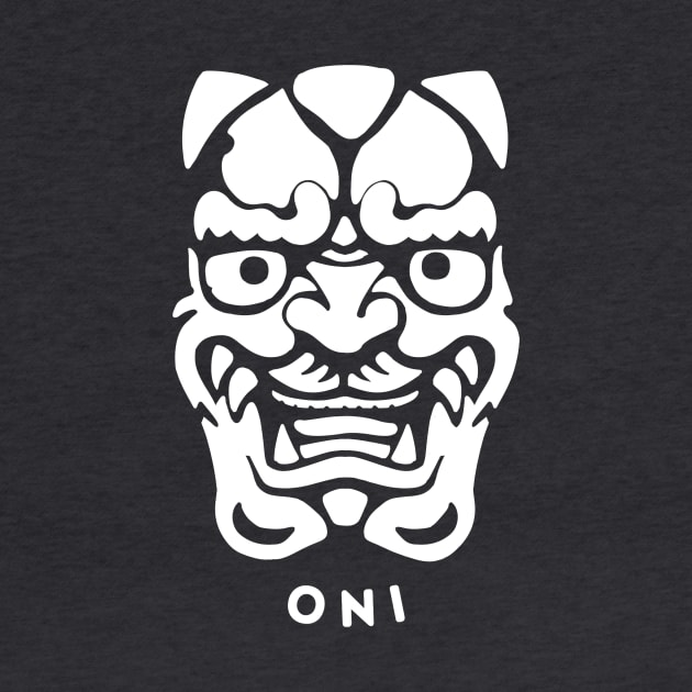 Traditional Japanese Masks, Oni. Stylized minimalist design by croquis design